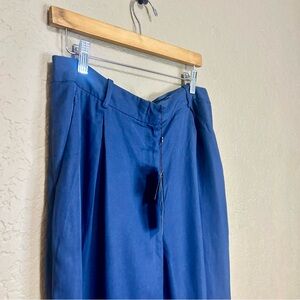 BCBG new slouch style trousers in blue size large wide legged flowy